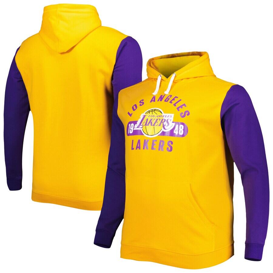 Men 2023 NBA Los Angeles Lakers yellow Sweater